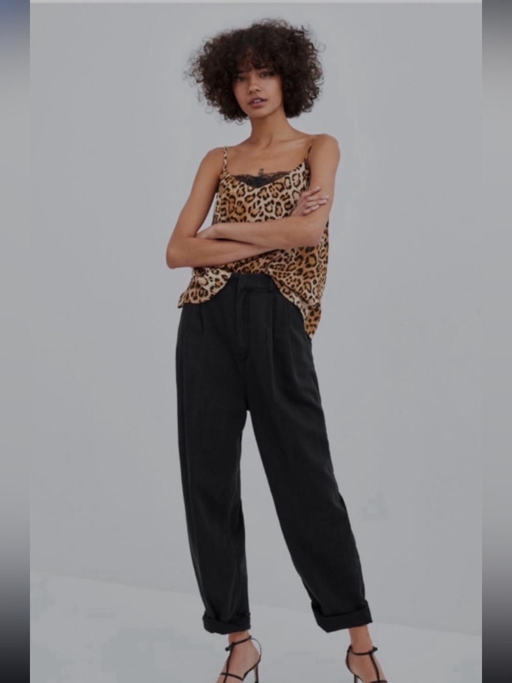 Zara Cami Leopard Print Top